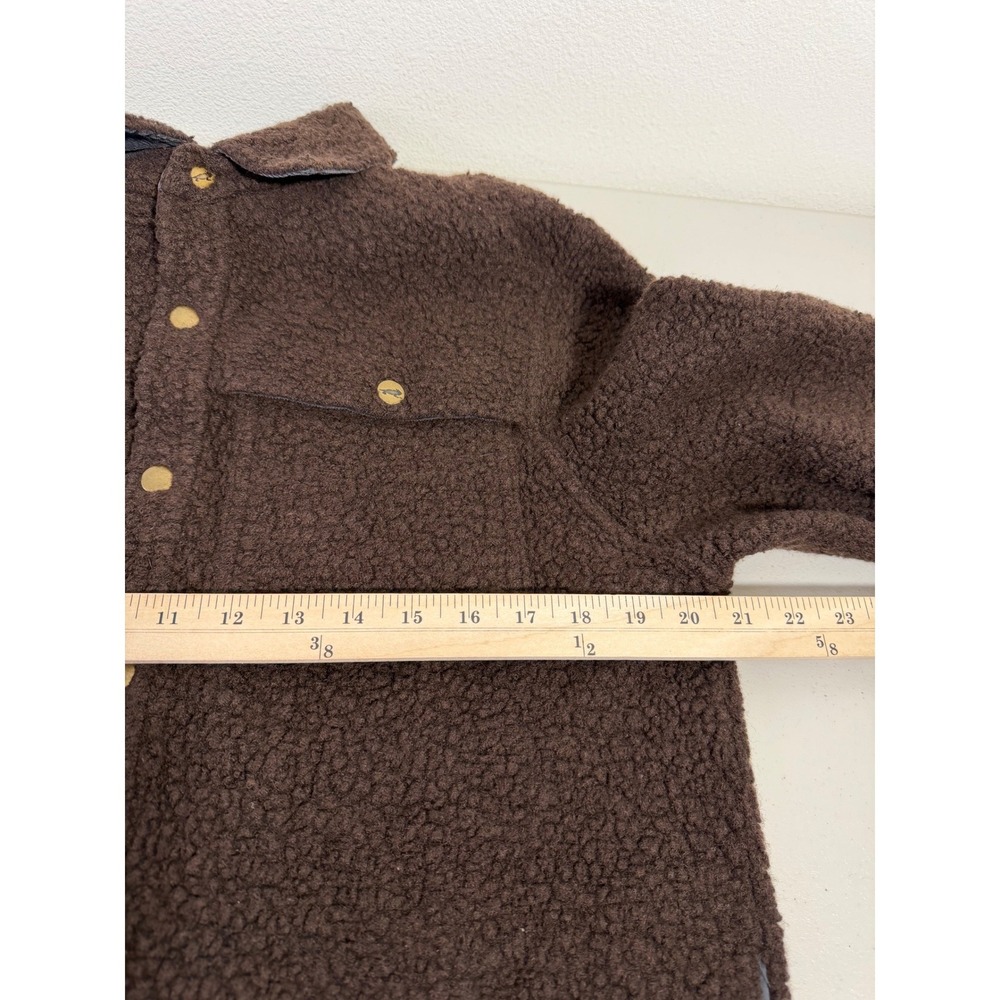 TOAD&CO Mens Telluride‎ Sherpa Shirt Jacket Shacket Brown Wool Blend Size M - Picture 10 of 12